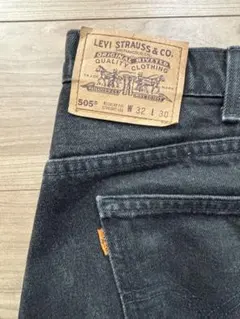 Levi's 505 ブラックデニム USA製W32 L30