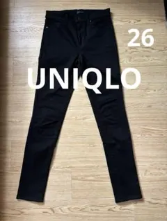 UNIQLO ウルトラストレッチスキニーハイライズジーンズ26インチ　ブラック