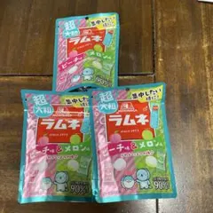 森永 ラムネ 超大粒 ピーチ＆メロン3袋セット