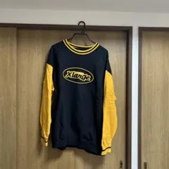 XLARGE 黒/黄色 ロゴ入り トレーナー XL