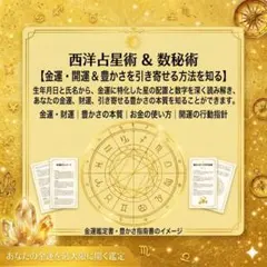 西洋占星術＋数秘術｜自分に合う稼ぎ方　金運・才能鑑定タロットカード 1枚引き付き