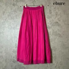 ebure エブール リネン プリーツスカート　ピンク　36 N3171のサムネイル