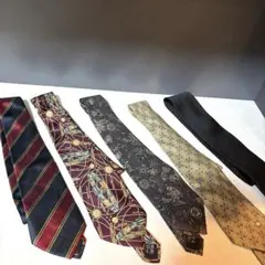 ネクタイセット 5本　多様なデザイン　ダンヒル4本&黒ネクタイ　dunhill