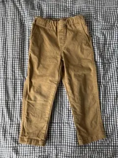 ユニクロ　ベージュ　チノパン　110 コットン 長ズボン ウエストゴム