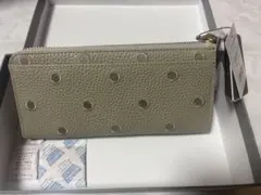 percheグレー ドットパターン レザー長財布 新品未使用のサムネイル