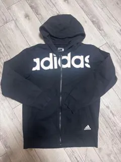 adidas ジップアップパーカー ブラック