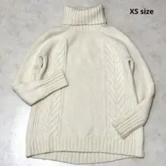 AMERICAN EAGLE ニット セーター ケーブル編み アイボリー XS
