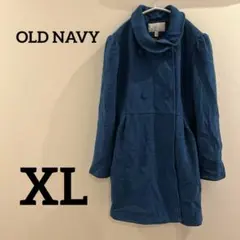 OLD NAVY【XL】ウールコート 青 ティール アウター コート 膝丈のサムネイル