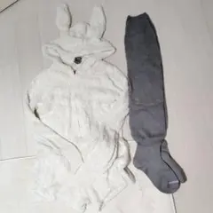 ジェラートピケ うさぎロンパース＋ニーハイニットソックス ルームウェア