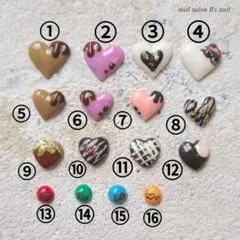 チョコハート/デコパーツ/ハンドメイド/イベント