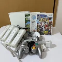 Wii 本体セット・リモコン4本・ソフト3本セット
