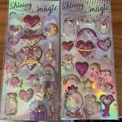 おすそ分け　キラキラシール　シャカシャカシール　ホログラムシール2シートセット