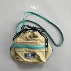 【美品】MEI メイ　ドローストリング　ショルダーバッグ ベージュのサムネイル