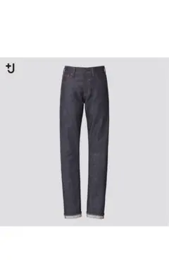 未使用/ユニクロ+J セルビッジストレートジーンズ　22サイズ