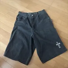 DOG TOWN デニム ハーフパンツ ブラック 刺繍のサムネイル