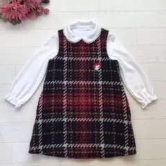 タルティエーヌエショコラ　100㎝　ワンピース♡ 赤　チェック柄