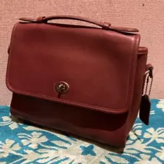 dyan様専用　美品USA製OLD COACHレザーフラップ式2wayショルダー