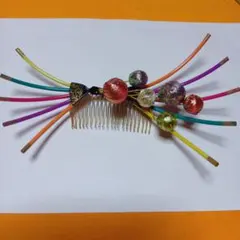 和装髪飾り 多色 花デザイン