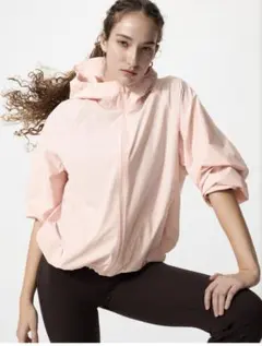 ユニクロ UNIQLO ポケッタブルUVカットパーカ pink XL