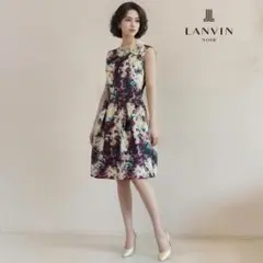 ◎当日発送可能【新品未使用】ランバン オン ブルー　M　花柄　ポケット付き