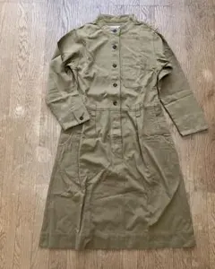 MHL. カーキ 長袖シャツワンピース