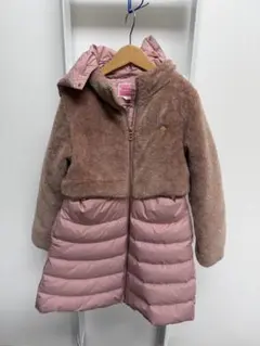 ピンク フリース ダウンコート