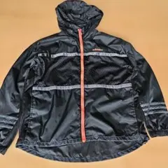 adidas 黒　オレンジ　ウインドブレーカー　アディダス　レディース　S