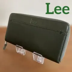 【美品】✨Lee（リー）✨ラウンドファスナーロングウォレット　グリーン