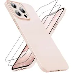⚠️サイズ要確認⚠️ iPhone13？ ケース/フィルムセット 軽量 ピンク
