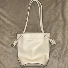 ホワイト トートバッグ 内ポケット付きのサムネイル