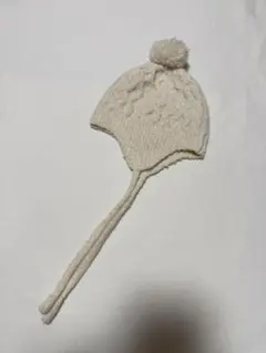 ZARA ポンポン付きケーブルニット帽子　3-6m 43cm