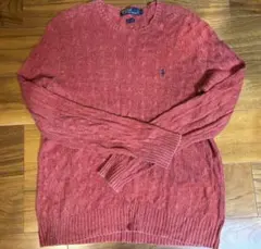 Polo Ralph Lauren ケーブルニット セーター ピンク L