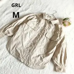 GRL グレイル フェイクレザージャケット 合成皮革 オフホワイト/M