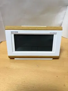 RHYTHM 電波時計 デジタル 置時計 木目調
