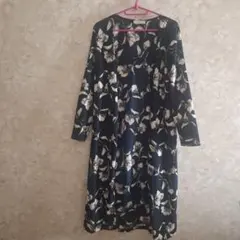 fifth ネイビー フラワーカーディガン 長袖