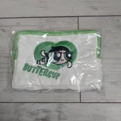 パワーパフガールズ　チャーム付き　刺繍ポーチ　ガチャ　バターカップ