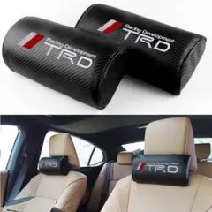 2個 TRD トヨタ カーボンファイバー ネックパッド ヘッドレスト ピロー aのサムネイル