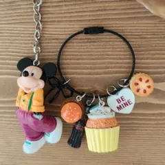 【超激レア】レトロキーホルダーミッキー＆じゃらじゃらキーホルダ2点SET№154