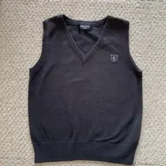 COMME CA ISM 黒 Vネックベスト