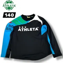 ATHLETA140 ブラック 長袖 サッカー 練習着 プラシャツ ジュニア人気