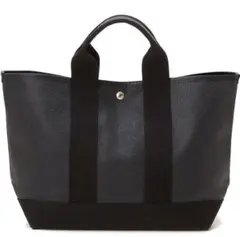 トプカピ　トートバッグ スコッチグレイン ネオレザー A4 ブラック