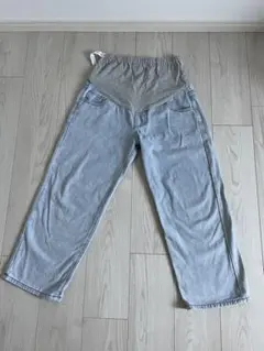 【honono】マタニティデニムパンツ ライトブルー