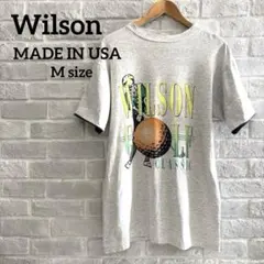 古着　USA製　WILSON シングルステッチ　フェザーグレー　M size