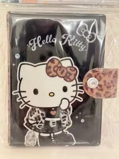 ハローキティ シールバインダー ブラック×ヒョウ柄 シール帳