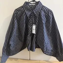 【値下げ】KBF ボリュームスリーブ チェックシャツ 新品のサムネイル