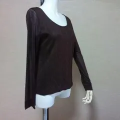 t*e様 美品✨️ HANAE MORI ハナエモリ シアー カットソー ブラウのサムネイル