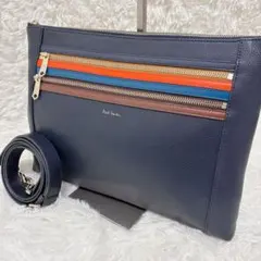 Paul Smith ネイビー ショルダーバッグ クラッチバッグ 2way