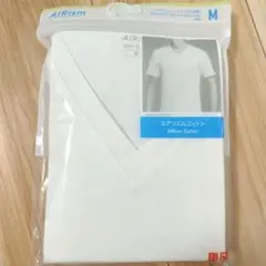 ユニクロ AIRism Vネック Tシャツ 半袖 M 白