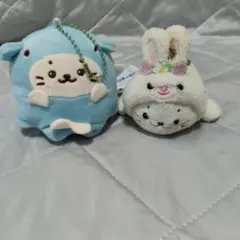 しろたん　海の生き物シリーズぬいぐるみメンダコ ＆ うさぎの被り物 2点セットのサムネイル