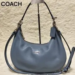 コーチcoach☆ハーレー ホーボーカラーブロックレザー ホワイト